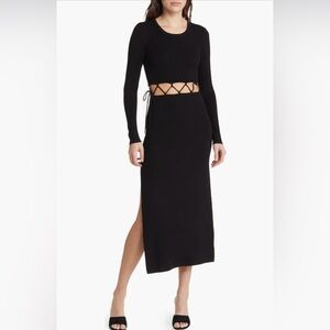 THE RANGE Sold Out Style! High Quality Black Long Sleeve Dress with Laces.